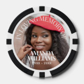 Persoonlijke foto elegante herdenking poker chips (Voorkant)