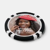 Persoonlijke foto elegante herdenking poker chips (Enkel)
