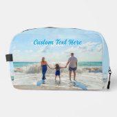 Persoonlijke Foto en Aangepaste Tekst Dopp Kit Toilettasje (Voorkant)