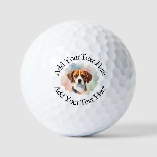 Persoonlijke foto en aangepaste tekst golfballen (Voorkant)