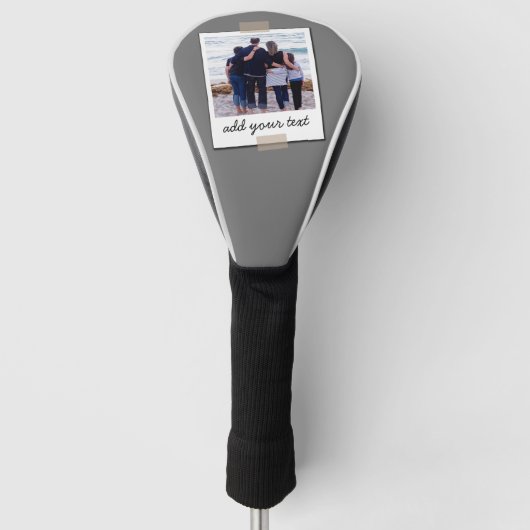 Persoonlijke foto- en aangepaste tekst van de fami golfheadcover (Voorkant)