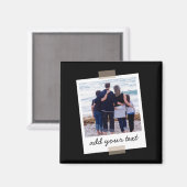 Persoonlijke foto- en aangepaste tekst van de fami magneet (Voorkant / Achterkant)