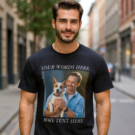 Persoonlijke foto en bericht t-shirt