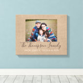 Persoonlijke foto en boodschap Acrylische keepnaam Canvas Afdruk (Insitu (Houten vloer))