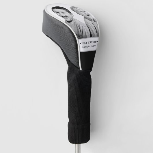 Persoonlijke foto en boodschap golfheadcover (Schuin)
