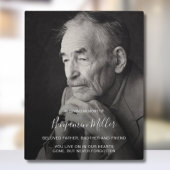 Persoonlijke foto en boodschap op de standaard van fotoplaat