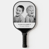 Persoonlijke foto en boodschap pickleball paddle (Voorkant)