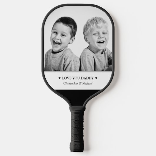 Persoonlijke foto en boodschap pickleball paddle (Achterkant)