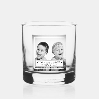 Persoonlijke foto en boodschap whisky glas