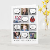 Persoonlijke foto- en groetenkaart voor Moederdag Kaart (Gele Bloem)