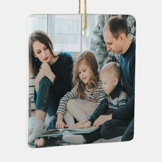 Persoonlijke foto en Jaar Ornament (Rechts)