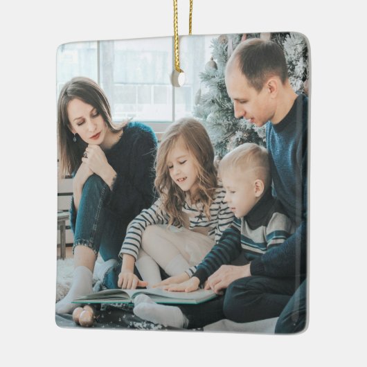 Persoonlijke foto en Jaar Ornament (Links)