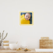 Persoonlijke foto en kleur rand poster (Keuken)