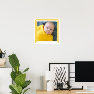 Persoonlijke foto en kleur rand poster