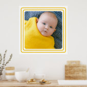 Persoonlijke foto- en kleurenrand poster (Keuken)