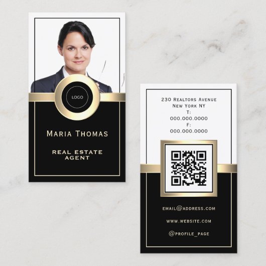 Persoonlijke foto en logo visitekaartje (Voorkant / Achterkant)