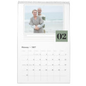 Persoonlijke foto- en maandelijkse notitiesectie 2 kalender (Feb 2027)