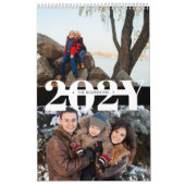 Persoonlijke foto- en maandelijkse notitiesectie 2 kalender (Hoes)