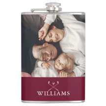 Persoonlijke foto en naam bordeauxrood