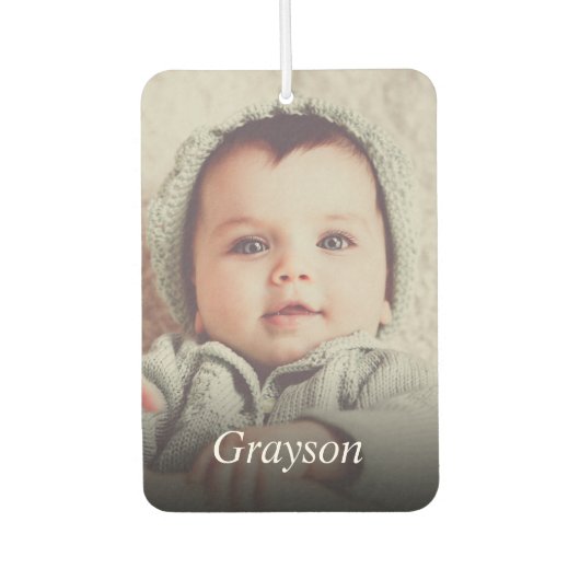 Persoonlijke foto en naam luchtverfrisser (Voorkant)