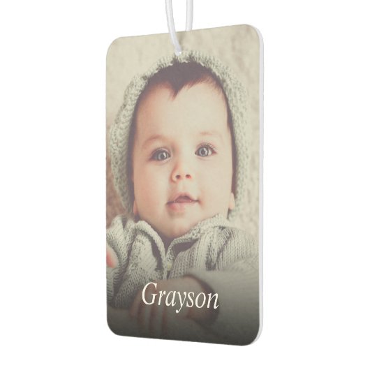 Persoonlijke foto en naam luchtverfrisser (Links)