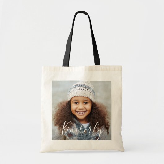 persoonlijke foto en naam tote bag (Voorkant)