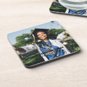 Persoonlijke foto en naam van Afstuderen Bier Onderzetter (Linkerzijde)