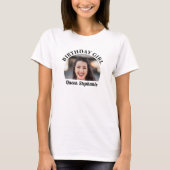 Persoonlijke foto en naam van Birthday T-shirt (Voorkant)