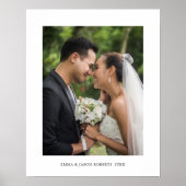 Persoonlijke foto en naam van bruiloft poster (Voorkant)