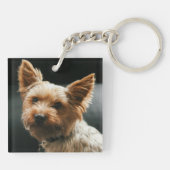 Persoonlijke foto en naam van Dog | Afdrukken van Sleutelhanger (Achterkant)