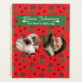 Persoonlijke foto en naam van kattenmoeder planner