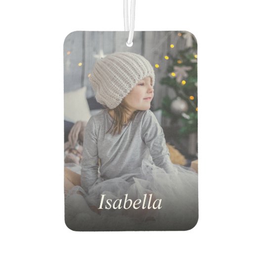 Persoonlijke foto en naam van kinderen luchtverfrisser (Achterkant)