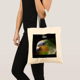 Persoonlijke foto en naam van Parrot Canvas tas