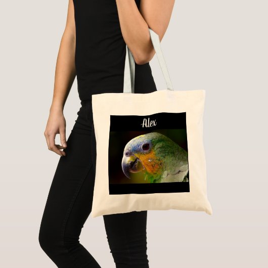 Persoonlijke foto en naam van Parrot Canvas tas (Voorkant (product))