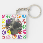 Persoonlijke foto en naam van Pet Sleutelhanger (Achterkant)