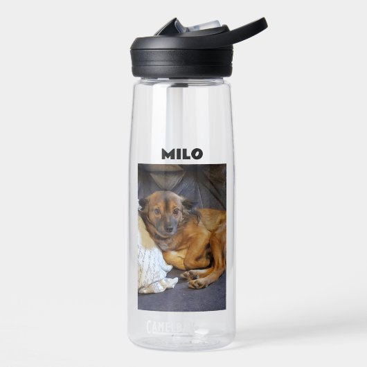 Persoonlijke foto en naam van Pet Waterfles (Links)