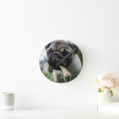 Persoonlijke foto en naam van Pug Dog Ronde Klok (Huis)