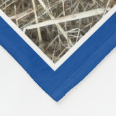 Persoonlijke foto en naam van Rabbit Lover Blauw Fleece Deken (Hoek)