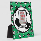 Persoonlijke foto en naam Voetbal Fotoplaat (Zijkant)