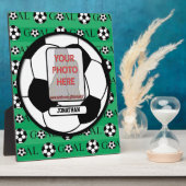 Persoonlijke foto en naam Voetbal Fotoplaat (Zijkant)