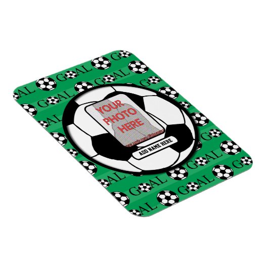 Persoonlijke foto en naam Voetbal Magneet (Rechterzijde)