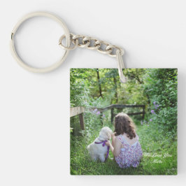 Persoonlijke Foto en Naam We Love You Sleutelhange Sleutelhanger
