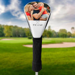 Persoonlijke foto- en naamgolfclubs golfheadcover<br><div class="desc">Pas uw speciale foto en naam aan in klassieke typografie om een uniek golfcadeau te creëer en in het belang van elke golfer. Ontworpen door: Thisnotme©</div>