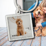 Persoonlijke foto- en naamplaatjes Sleutelhanger<br><div class="desc">Houd je vriendelijke vriend altijd dicht bij je in de buurt met dit eenzijdige accessoire. Deze sleutelhanger bevat uw favoriete foto van uw geliefde huisdier, hun naam en een klein hart in de hoek. Het is de perfecte manier om van je liefde te shows voor je vriendelijke vriend en je...</div>