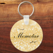 Persoonlijke foto- en naamstijl Golden Sleutelhanger (Voorkant)