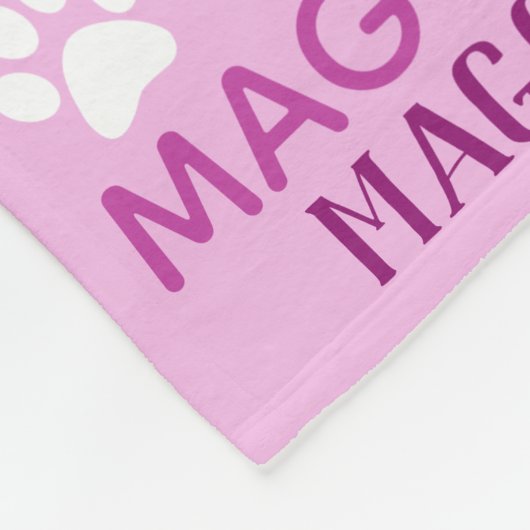 Persoonlijke foto en namen Roos Roze Dog Blanket Fleece Deken (Hoek)