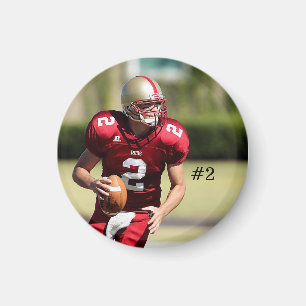 Persoonlijke foto en nummer van Football Magneet