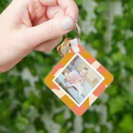 Persoonlijke foto en patroon sleutelhanger