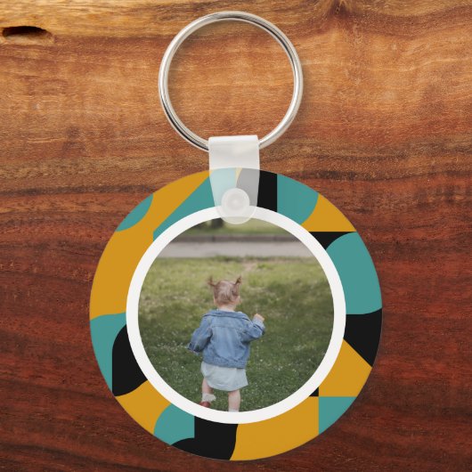 Persoonlijke foto en patroon sleutelhanger (Achterkant)