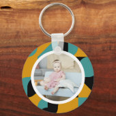 Persoonlijke foto en patroon sleutelhanger (Voorkant)